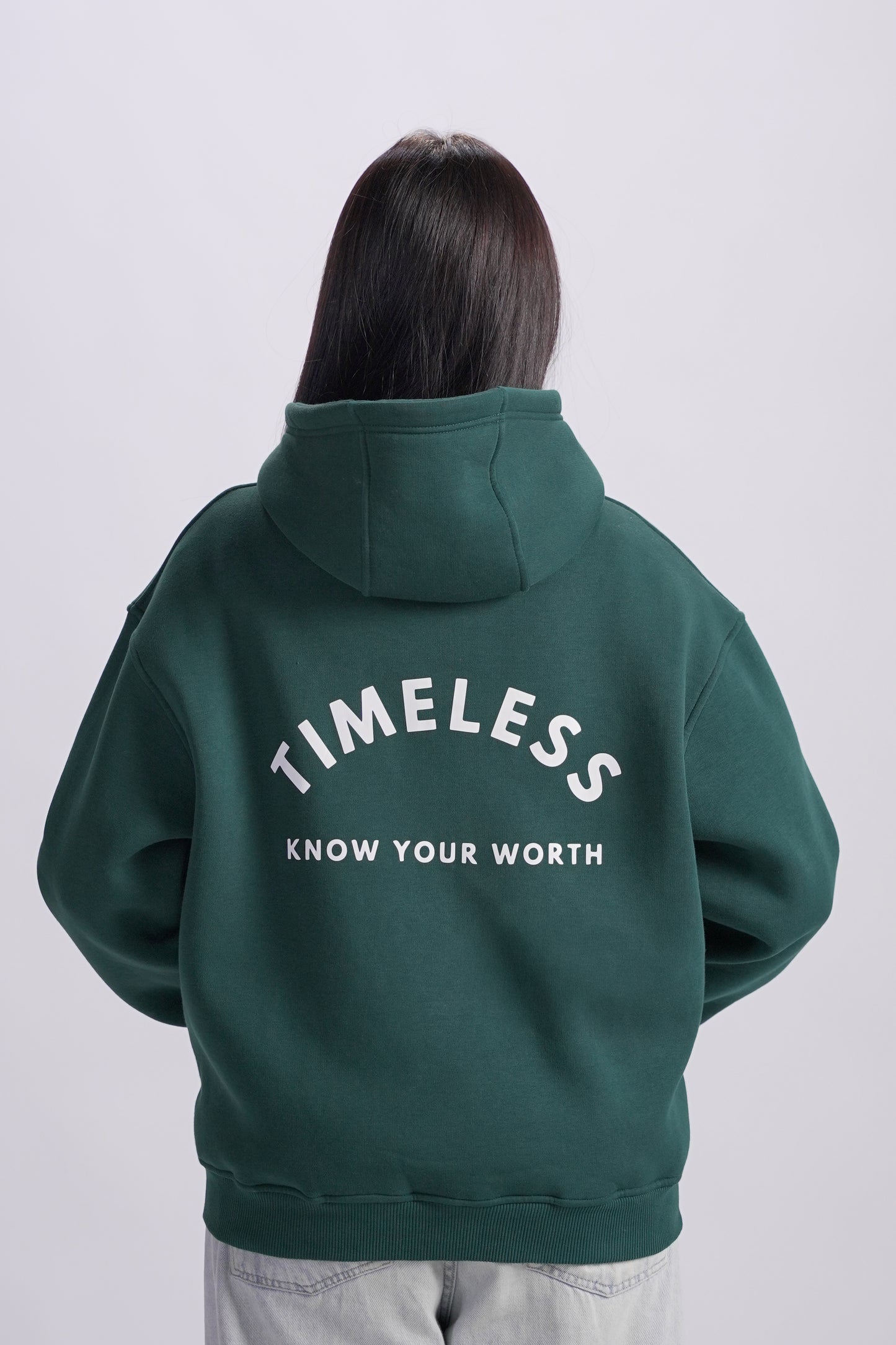 Hoodie oversize dark green