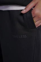 Black & Gray wide leg sweatpants