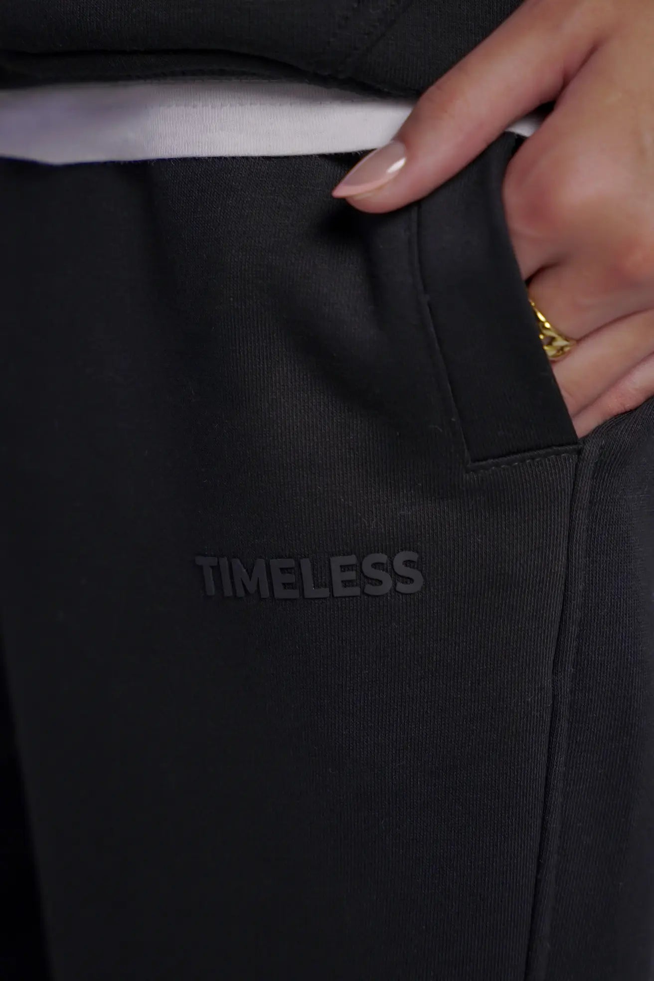 Black & Gray wide leg sweatpants