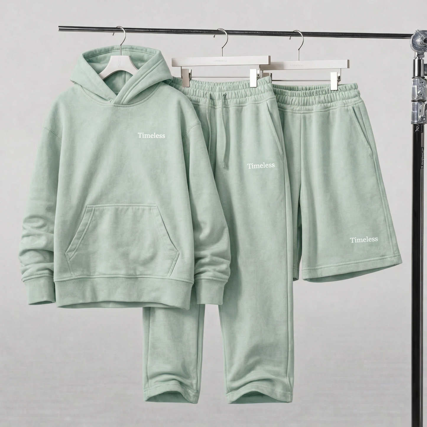 kids 3 piece outfit oversize set mint green