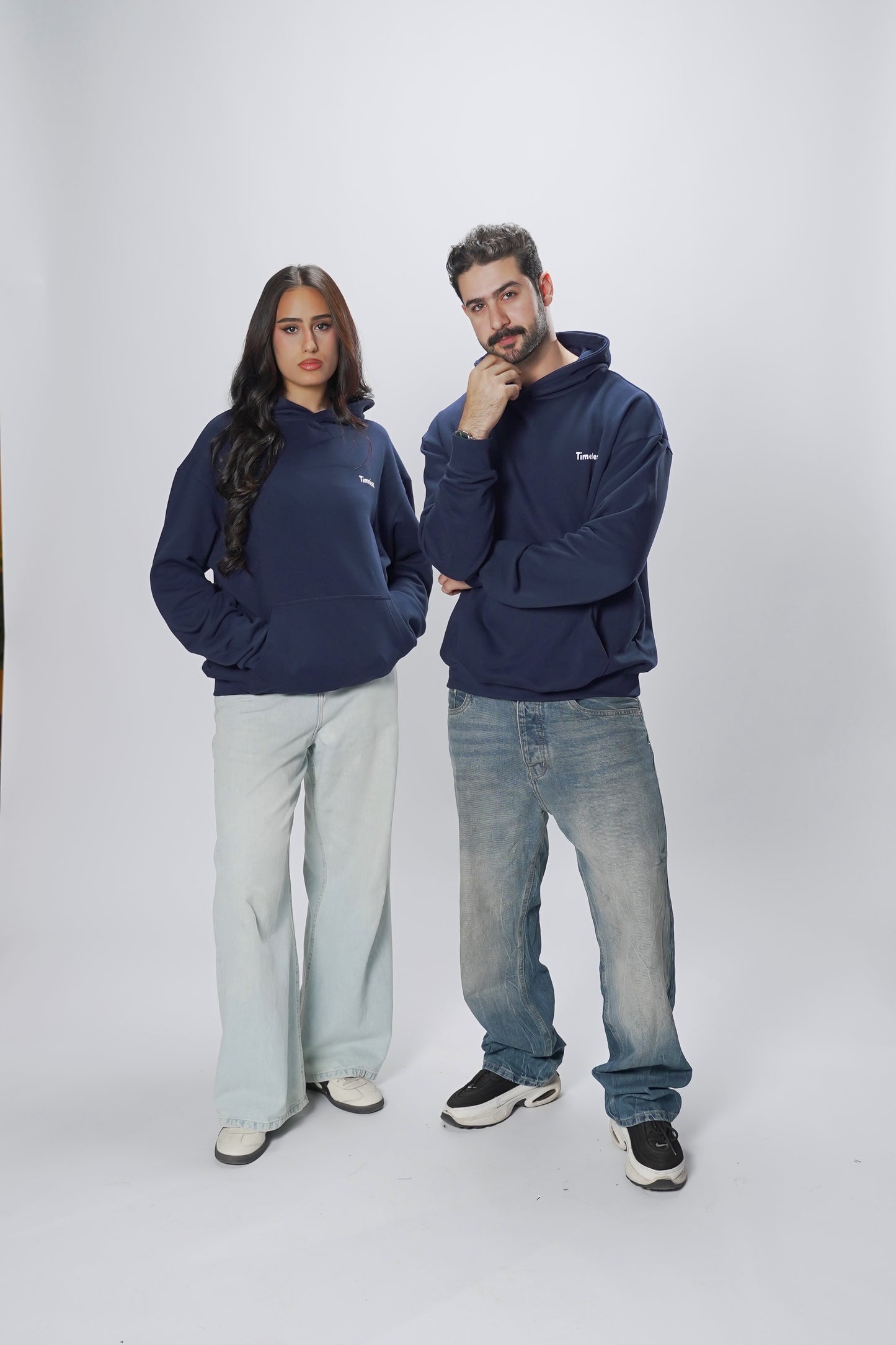 Hoodie Oversize blue black