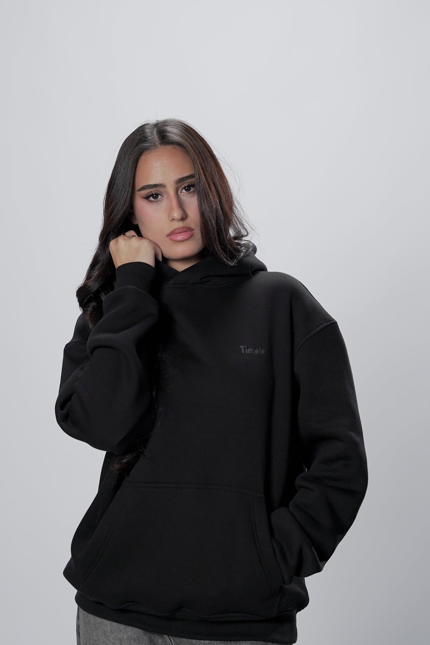 Hoodie Over size black