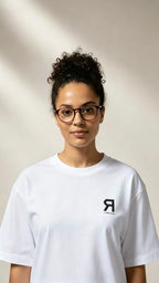 The( Я )Signature Boxy-Fit Tee in White