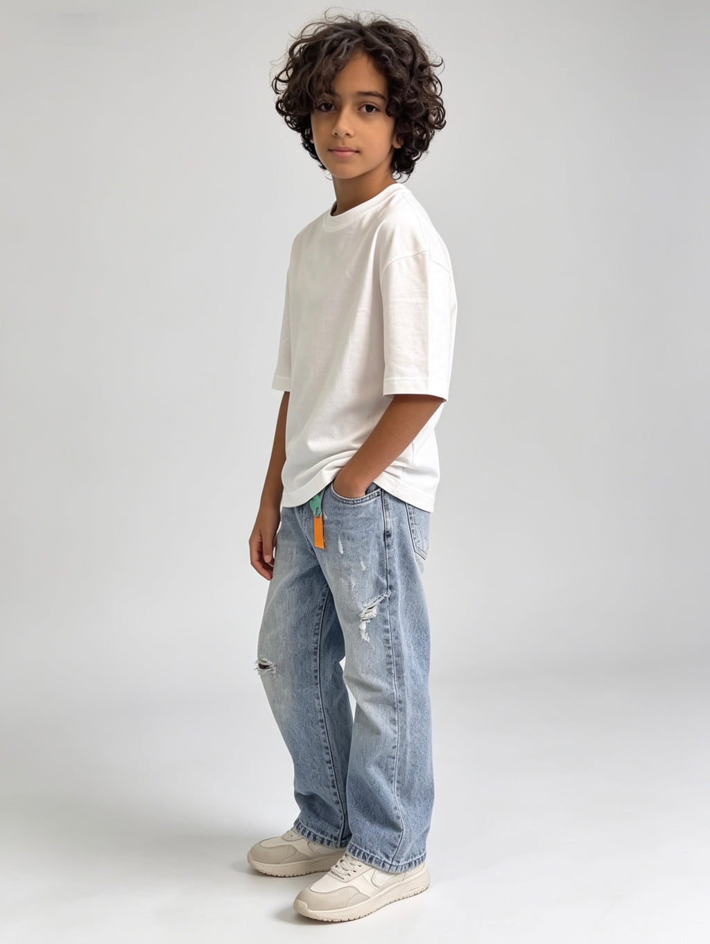 Mini Timeless Boxy fit Tee in White