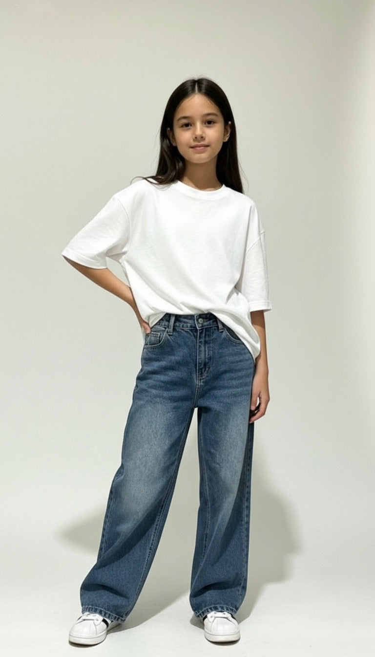 Mini Timeless Boxy fit Tee in White
