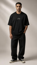 The Signature Relaxed Boxy fit Tee in Black