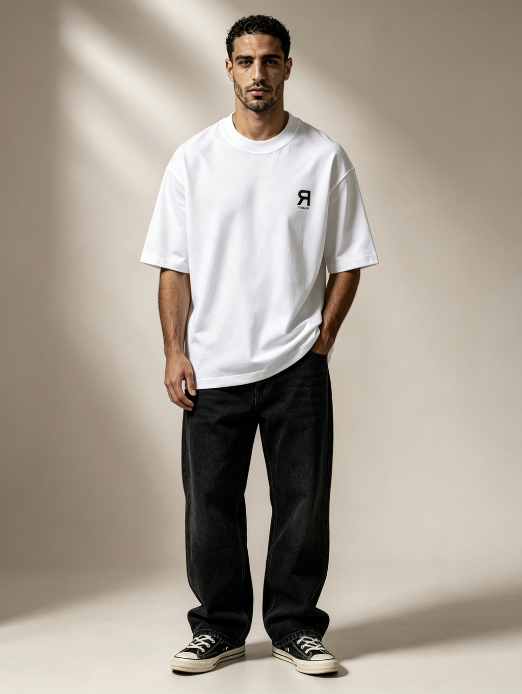 The( Я )Signature Boxy-Fit Tee in White
