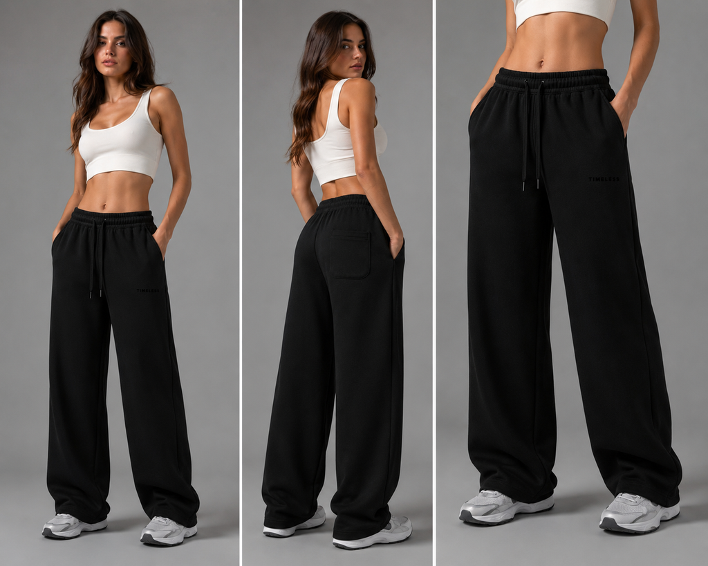 Essential Oversized Sweatpants in Black