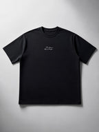 The Signature Relaxed Boxy fit Tee in Black