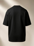 The Side Signature Relaxed Boxy fit Tee in Black